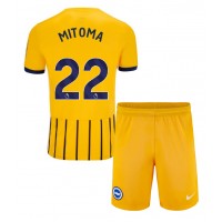 Echipament fotbal Brighton Kaoru Mitoma #22 Tricou Deplasare 2024-25 pentru copii maneca scurta (+ Pantaloni scurti)